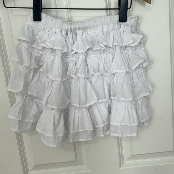H&M White Tiered Mini Skirt size small NWT  Ruffled Tiers country concert party - Picture 4 of 6